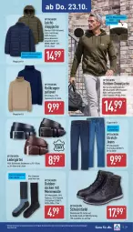 Gazetka promocyjna Aldi Nord - Von Montag - Gazetka - ważna od 25.10 do 25.10.2025 - strona 21 - produkty: Bau, baumwolle, bio, body, Brei, decksohle, eis, elle, Finish, gin, Jacke, jeans, Pullover, Ria, Schnürstiefel, socken, Steppjacke, Stretchjeans, sweatjacke, Tasche, taschen, Ti, up2fashion, wasser, wolle, ZTE