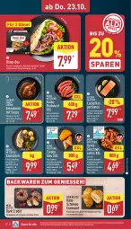 Gazetka promocyjna Aldi Nord - Von Montag - Gazetka - ważna od 25.10 do 25.10.2025 - strona 32 - produkty: backwaren, bio, braten, bratwurst, brot, cordon bleu, Croissant, eis, emmentaler, ente, Entenkeule, filet, fleisch, geback, gewürz, grill, gyros, hörnchen, Kalbsbratwurst, Käse, kochschinken, Kraut, krautsalat, küche, Küchen, lachs, lachsfilet, Ofen, Plunder, rwe, salat, sauce, schinken, schwein, schweine, Ti, tzatziki, wein, weine, wurst, Zelt
