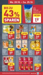 Gazetka promocyjna Aldi Nord - Von Montag - Gazetka - ważna od 25.10 do 25.10.2025 - strona 7 - produkty: aufstrich, beutel, Brühe, brut, eintopf, eis, Elektro, frucht, fruchtaufstrich, gelee, gemüsemais, gin, hirtenkäse, honig, HP, Käse, Konserven, langnese, Laufen, mais, pfeffer, pfefferonen, Schwartau, Ti, tomate, tomaten, Tomaten Passiert, topf, würfel, Yo