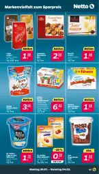 Gazetka promocyjna Netto - Woche 5 - Gazetka - ważna od 04.02 do 04.02.2023 - strona 5 - produkty: Amber, Dr. Oetker, eis, ferrero, Kinder, kinder riegel, lambertz, lindor, lindt, milch, milchreis, Milchschnitte, monte, reis, riegel, saro, sarotti, schoko, schoko-bons, tasse, Ti, zott