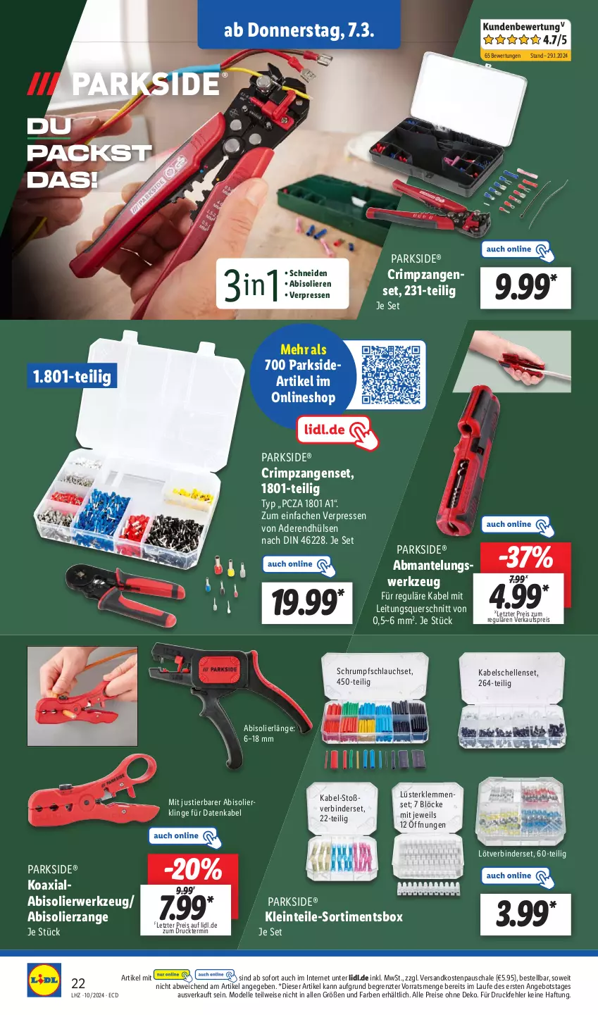 Aktueller Prospekt Lidl - Aktionsprospekt - von 04.03 bis 09.03.2024 - strona 32 - produkty: abis, angebot, dell, eis, elle, gsw, Mantel, Mode, ndk, Parkside, reis, rum, rwe, Schal, Schale, schlauch, Stier, Ti, werkzeug, Zangen, ZTE