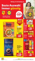 Gazetka promocyjna Lidl - Aktionsprospekt - Gazetka - ważna od 09.03 do 09.03.2024 - strona 12 - produkty: coca-cola, cola, eis, elle, fanta, gin, kaffee, Mezzo Mix, mövenpick, ndk, preisvorteil, reis, röstkaffee, Schal, Schale, sprite, teller, Ti, toblerone, wasa