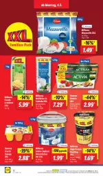 Gazetka promocyjna Lidl - Aktionsprospekt - Gazetka - ważna od 09.03 do 09.03.2024 - strona 16 - produkty: activia, Bona, danone, danone activia, eis, frucht, gouda, joghur, joghurt, Käse, Milbona, milch, mozzarella, ndk, preisvorteil, pudding, reis, rel, sahne, salz, Schal, Schale, Ti