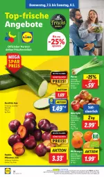 Gazetka promocyjna Lidl - Aktionsprospekt - Gazetka - ważna od 09.03 do 09.03.2024 - strona 46 - produkty: angebot, angebote, bio, coupon, eis, ndk, orange, orangen, pflaume, pflaumen, reis, Schal, Schale, Ti, zucchini