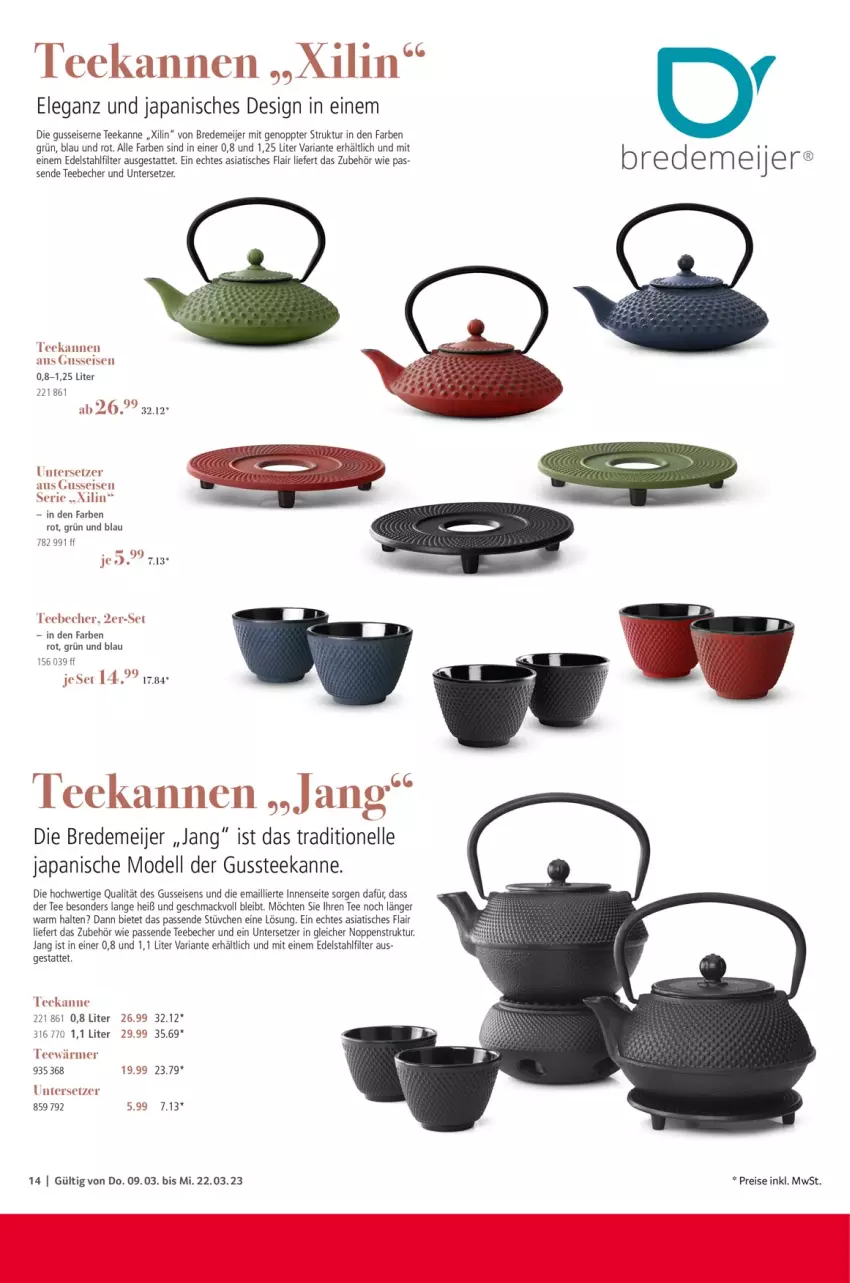 Aktueller Prospekt Selgros - Kochen - von 09.03 bis 22.03.2023 - strona 14 - produkty: Becher, dell, edelstahl, eis, elle, mac, Mode, reis, Ria, tee, teekanne, Ti, tisch, Untersetzer