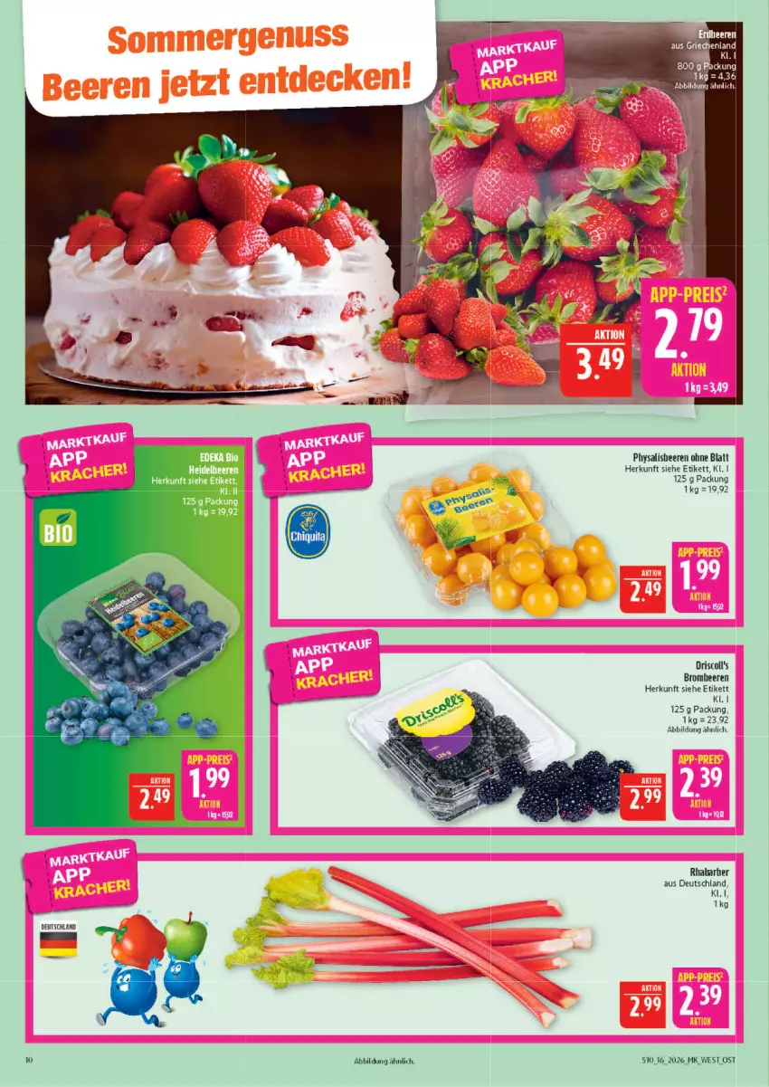 Aktueller Prospekt Marktkauf - Prospekt - von 12.04 bis 18.04.2026 - strona 10 - produkty: beere, beeren, brombeere, brombeeren, driscoll's, ente, Physalis, rhabarber, Ti