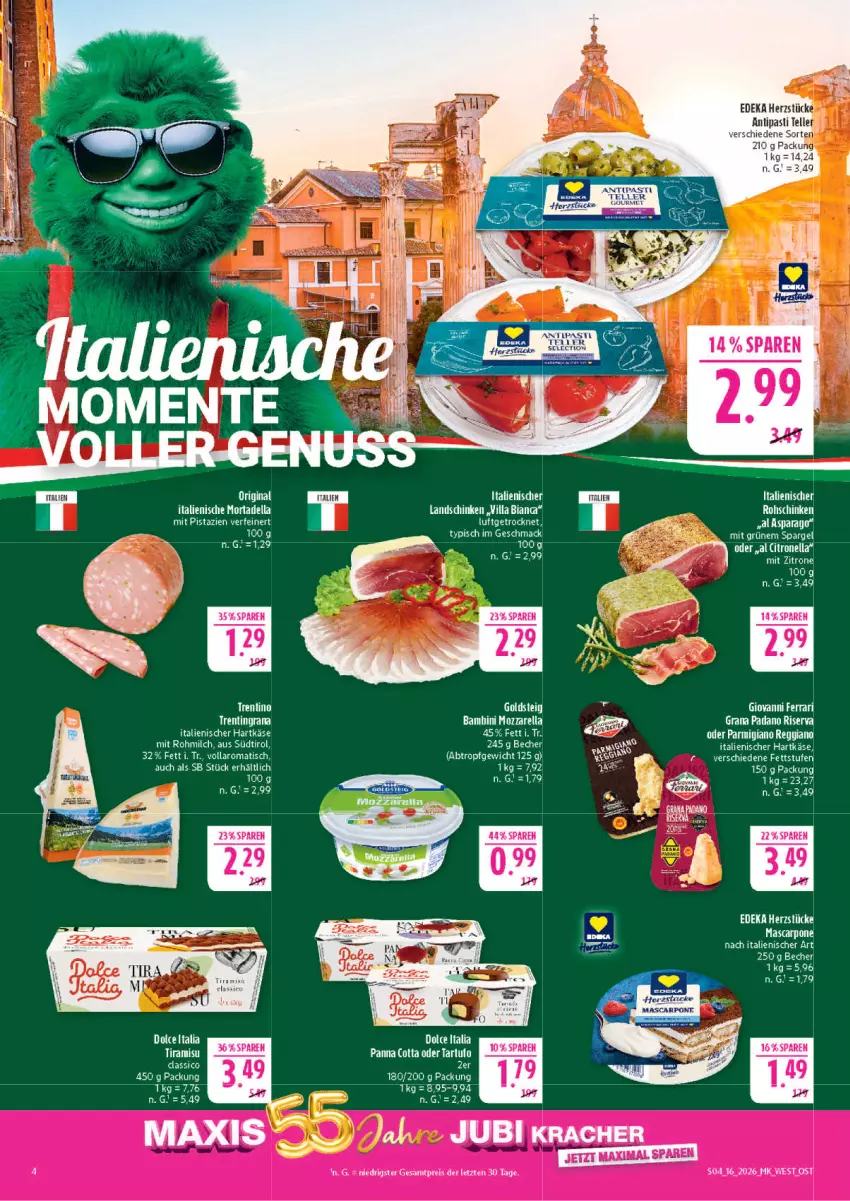 Aktueller Prospekt Marktkauf - Prospekt - von 12.04 bis 18.04.2026 - strona 4 - produkty: antipasti, asti, Becher, deka, dell, eier, eis, elle, kracher, landschinken, mac, milch, panna cotta, reis, schinken, Tartufo, tee, teller, Ti, tisch, Yo, ZTE