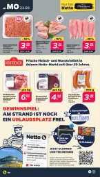 Gazetka promocyjna Netto - Woche 39 - Gazetka - ważna od 28.09 do 28.09.2024 - strona 4 - produkty: bockwurst, buch, eier, eis, filet, filets, fleisch, Fleischerei, gewinnspiel, grill, hackfleisch, hähnchenflügel, kasseler, LG, natur, rind, rindfleisch, Rostocker, Schere, schwein, schweine, Schweinehackfleisch, Schweineleber, Ti, tisch, tischgrill, wein, weine, wurst