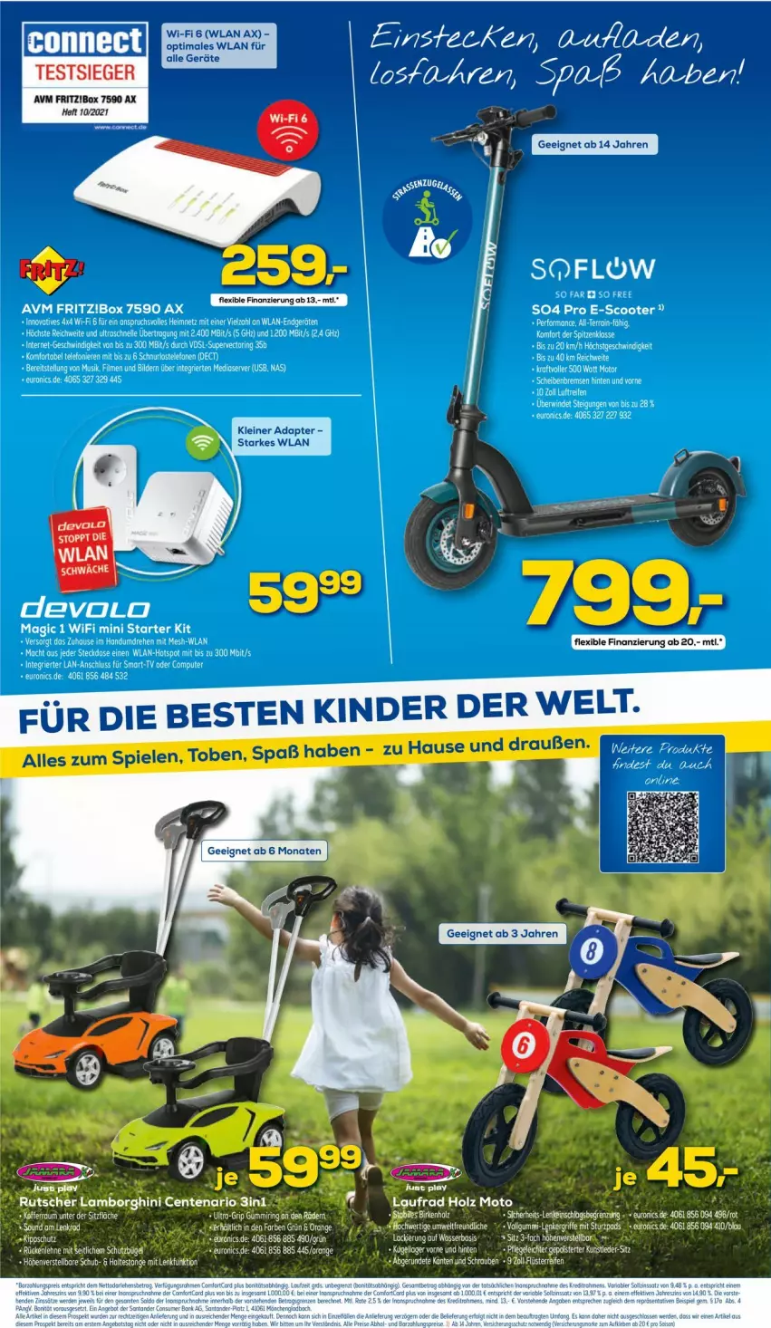 Aktueller Prospekt Euronics - Prospekte - von 06.07 bis 13.07.2022 - strona 6 - produkty: adapter, computer, devolo, fritz, leine, mac, pute, reifen, ring, scooter, Spiele, steckdose, telefon, Ti, timer, usb