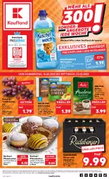 Gazetka promocyjna Kaufland - Gazetka - ważna od 22.02 do 22.02.2023 - strona 1 - produkty: alkohol, angebot, Berger, berliner, creme, eier, eierlikör, eis, frucht, hochland, kaffee, Käse, kuchen, Kuschelweich, likör, melitta, mit frucht, Pfannkuchen, pils, pilsner, radeberger, radeberger pilsner, Rauch, reis, rum, Schmelzkäse, tafeltrauben, Ti, trauben, weichspüler