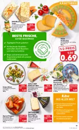 Gazetka promocyjna Kaufland - Gazetka - ważna od 22.02 do 22.02.2023 - strona 19 - produkty: angebot, angebote, appenzeller, aprikose, aprikosen, basilikum, bavaria blu, bergader, eis, elle, frico, frischkäse, frucht, früchte, früchten, gouda, gouda jung, grüne oliven, hartkäse, Käse, käsetheke, Laufen, mac, Mantel, milch, olive, oliven, paprika, reis, Ria, schnittkäse, senf, Spezi, südtiroler, Ti, tisch, weichkäse