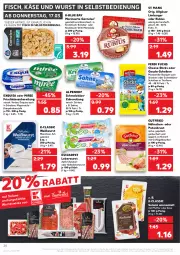 Gazetka promocyjna Kaufland - Gazetka - ważna od 23.03 do 23.03.2022 - strona 20 - produkty: angebot, apfel, burger, chili, doppelrahmstufe, exquisa, ferdi fuchs, fisch, frischkäse, frischkäsezubereitung, garnelen, Geflügel, gouda, gutfried, Kalbsleber, Kalbsleberwurst, Käse, käsescheiben, knoblauch, kräuter, leberwurst, LG, Limburger, Mantel, marinade, miree, mozzarella, natur, pfeffer, pute, putenbrust, rel, Rubius, sahne, salami, Schmelzkäse, schmelzkäsezubereitung, schnittkäse, schnittkäsescheiben, snack, St. Mang, Ti, Weißwurst, wurst, wurst in selbstbedienung, ZTE, zwiebel