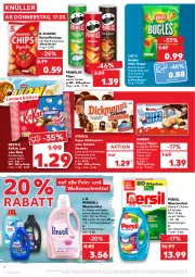 Gazetka promocyjna Kaufland - Gazetka - ważna od 23.03 do 23.03.2022 - strona 4 - produkty: angebot, beutel, bugles, Cap, chips, creme, Dickmann's, haselnuss, hipp, kakao, kartoffel, kartoffelchips, Kinder, kitkat, lack, lay's, lion, mais, milch, mit paprika, nacho, nacho cheese, nestlé, nuss, paprika, persil, persil waschmittel, perwoll, pringles, riegel, ring, schoko, schokolade, schokoriegel, snack, sour cream, storck, Ti, waffeln, waschmittel, wolle, ZTE