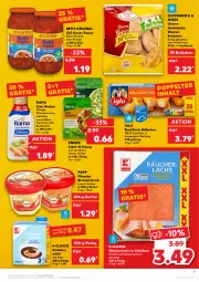 Gazetka promocyjna Kaufland - Gazetka - ważna od 23.03 do 23.03.2022 - strona 9 - produkty: ananas, angebot, angebote, auer, aufstrich, backfisch, Becher, beutel, braten, brot, brotaufstrich, brötchen, butter, coppenrath, creme, culinesse, filet, fisch, geback, gin, Goldstücke, iglo, knorr, kondensmilch, lachs, milch, pflanze, pflanzen, pflanzencreme, Popp, rama, Räucherlachs, rwe, salat, salz, sauce, Ti, weizenbrötchen