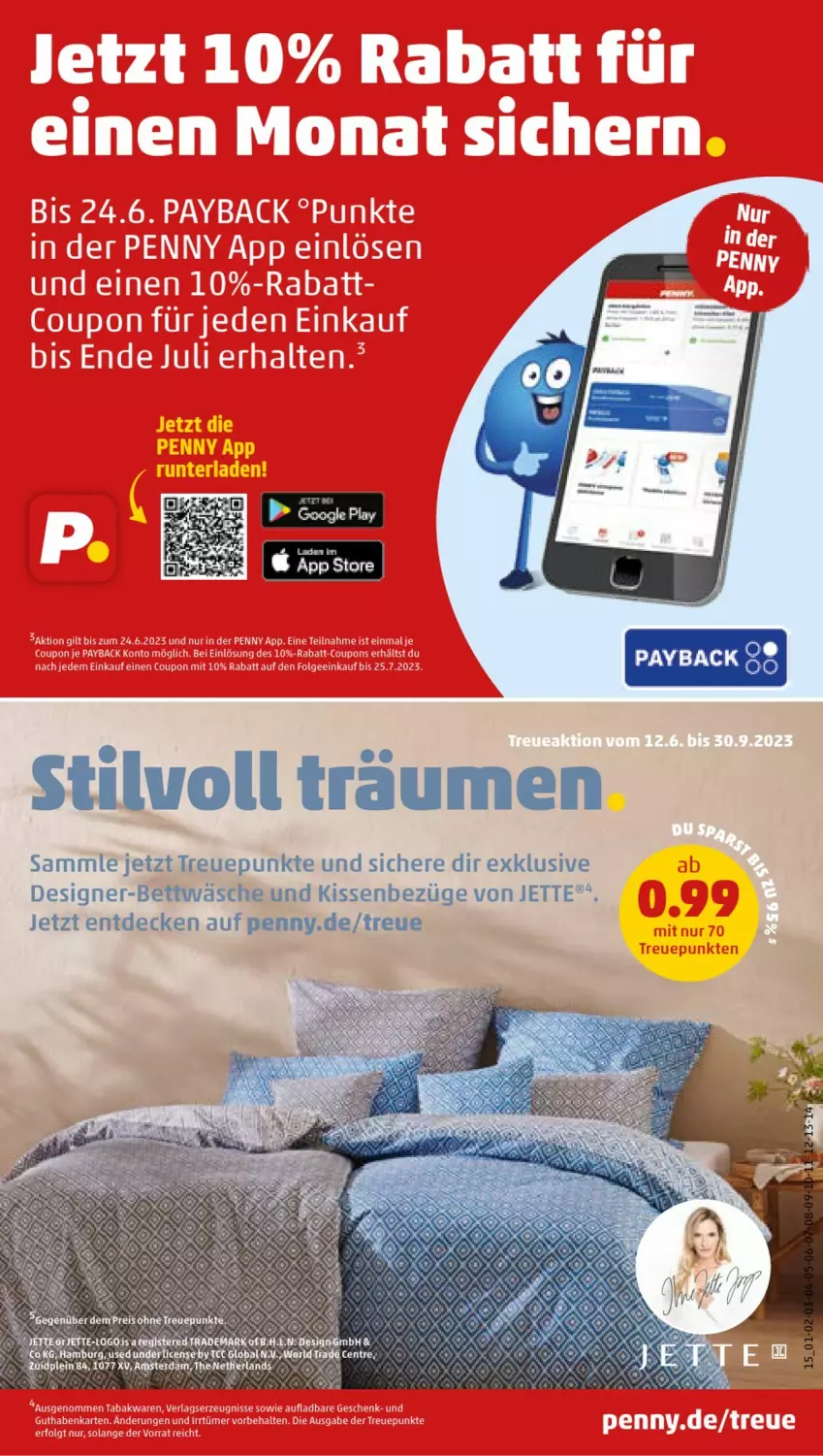 Aktueller Prospekt Penny - Prospekte - von 19.06 bis 24.06.2023 - strona 15 - produkty: bett, bettwäsche, decke, elle, Heu, kissen