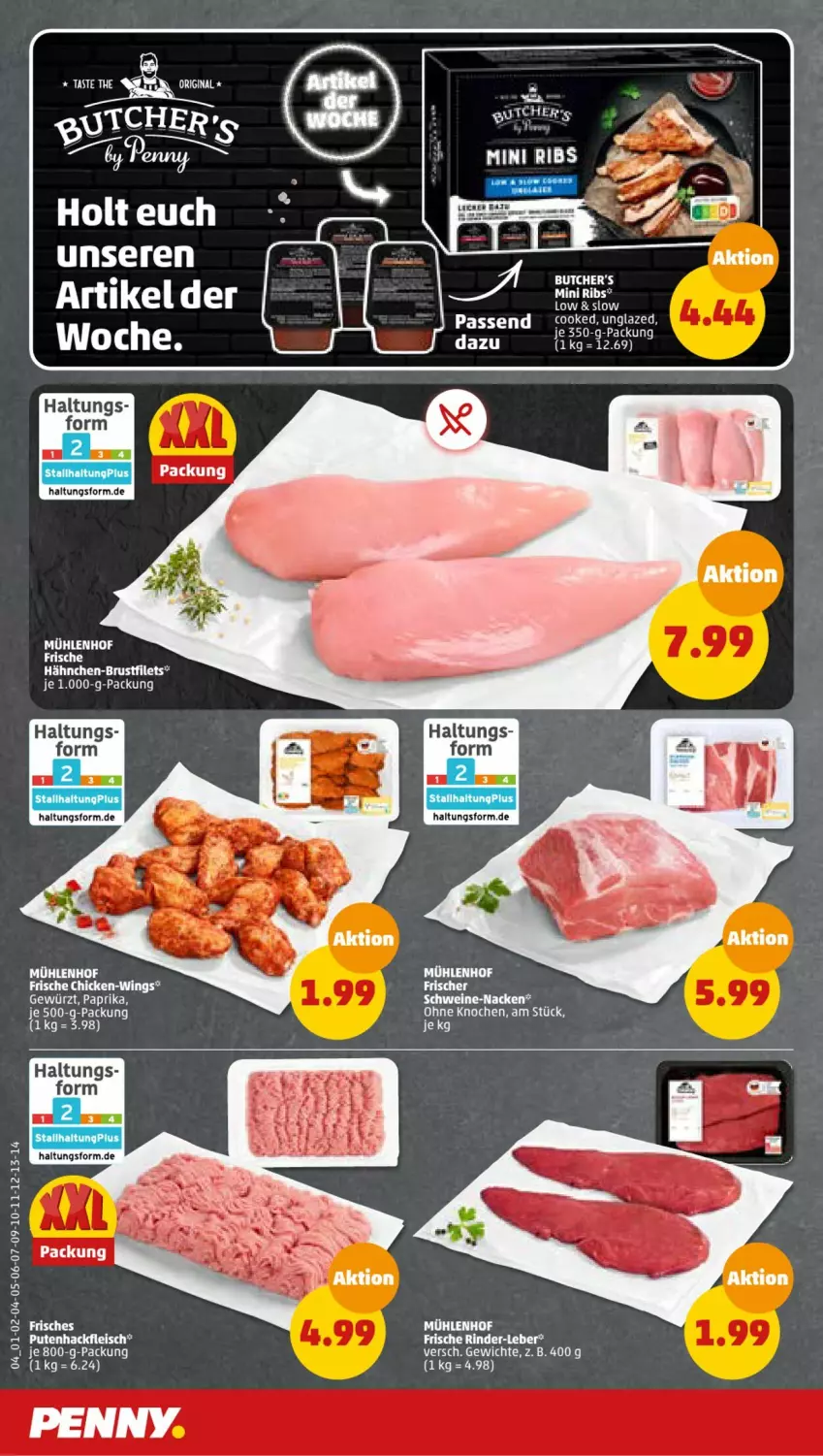 Aktueller Prospekt Penny - Prospekte - von 19.06 bis 24.06.2023 - strona 4 - produkty: brustfilet, eis, filet, filets, fleisch, gewürz, gin, hackfleisch, hähnchen-brustfilet, paprika, pute, Putenhackfleisch, schwein, schweine, Ti, wein, weine