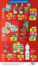 Gazetka promocyjna Lidl - Aktionsprospekt - Gazetka - ważna od 16.09 do 16.09.2023 - strona 53 - produkty: alkohol, Alwa, angebot, bella crema, bohne, bohnen, chips, cider, coupon, danone, danone fruchtzwerge, eis, elle, frucht, fruchtzwerge, funny-frisch, gerolsteine, gerolsteiner, gin, joghur, joghurt, joghurt mit der ecke, Kugel, melitta, mineralwasser, Mineralwasser Medium, Müller, oro di parma, reis, somersby, steiner, teller, Ti, tomate, tomaten, wasser, ZTE