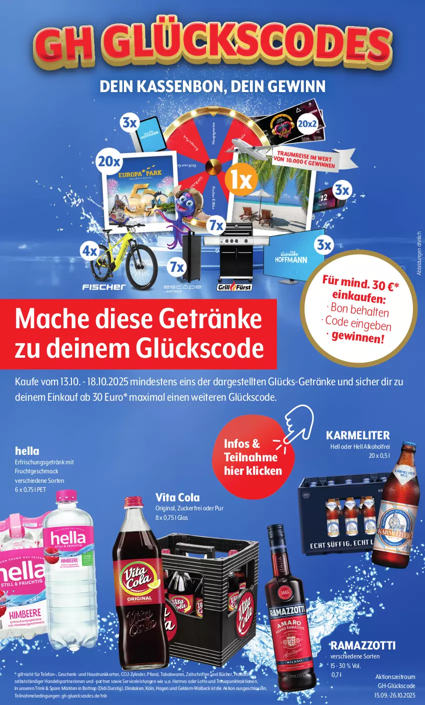 Aktueller Prospekt Getraenke Hoffmann - Prospekte - von 13.10 bis 18.10.2025 - strona 11 - produkty: alkohol, aust, cola, eis, erfrischungsgetränk, frucht, getränk, getränke, gin, hella, mac, mit frucht, rama, ramazzott, ramazzotti, telefon, Ti, vita, Vita C, zott, zucker