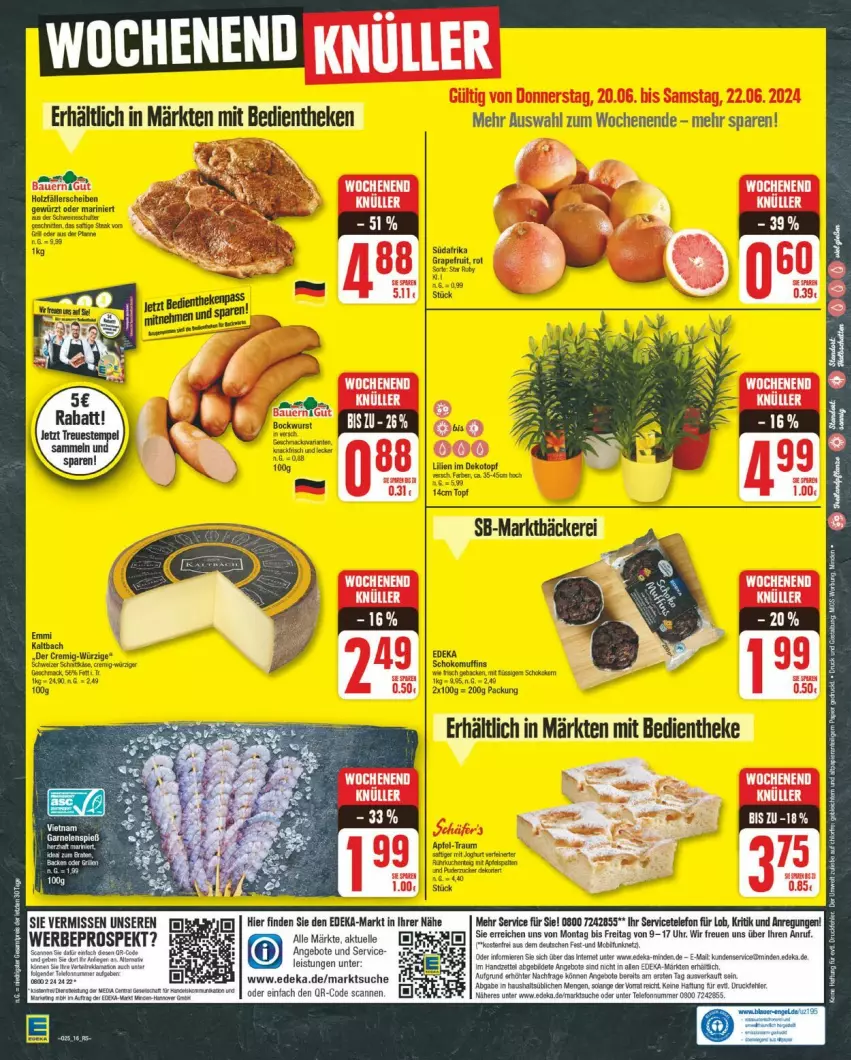 Aktueller Prospekt Edeka - Prospekte - von 17.06 bis 22.06.2024 - strona 16 - produkty: deka, telefon, Ti, uhr