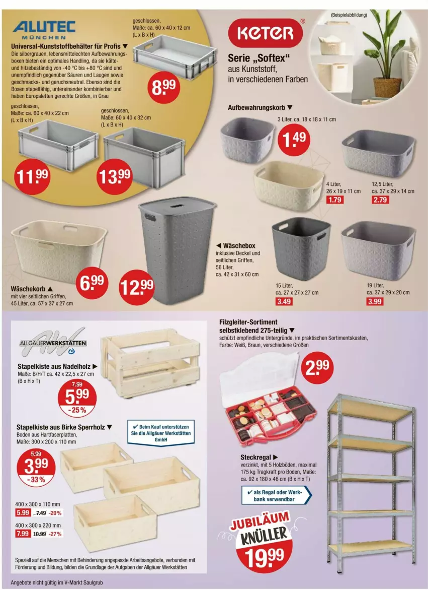 Aktueller Prospekt Vmarkt - Prospekte - von 05.06 bis 11.06.2025 - strona 20 - produkty: angebot, angebote, Bank, Behälter, beispielabbildung, braun, decke, Deckel, Eckregal, eis, Holz, korb, kraft, latte, lebensmittel, LG, mac, Palette, regal, rwe, Spezi, steckregal, Ti, tisch, wäschekorb