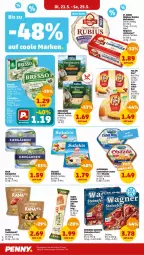 Gazetka promocyjna Penny - Prospekte - Gazetka - ważna od 25.05 do 25.05.2024 - strona 14 - produkty: Alpenhain, arla, bergader, burger, camembert, camembert creme, creme, frischkäse, gin, Käse, käsescheiben, LG, Limburger, obazda, Ofen, original wagner, pizza, Rana, Rubius, salakis, salami, schafkäse, steinofen, Ti, wagner, weichkäse