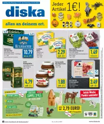 Gazetka promocyjna Diska - Prospekte - Gazetka - ważna od 22.10 do 22.10.2022 - strona 1 - produkty: angebot, angebote, beko, bier, butter, creme, deka, eis, ferrero, gulasch, jacobs, jever, kaffee, landliebe, nuss, nuss-nugat-creme, nutella, reis, Schal, Schale, schinken, Schleich, Streichzart, tafeltrauben, Ti, trauben