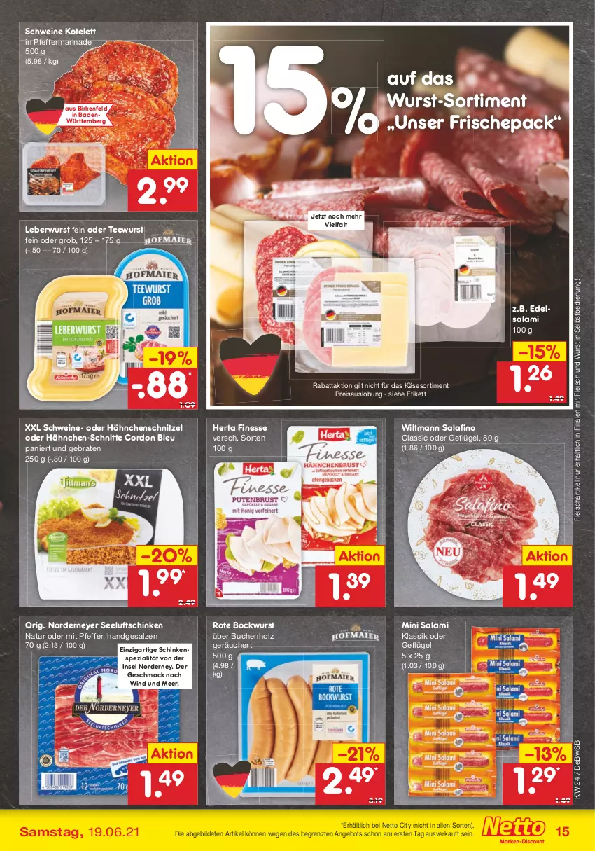 Aktueller Prospekt Netto Marken-Discount - Filial Angebote - von 14.06 bis 19.06.2021 - strona 15