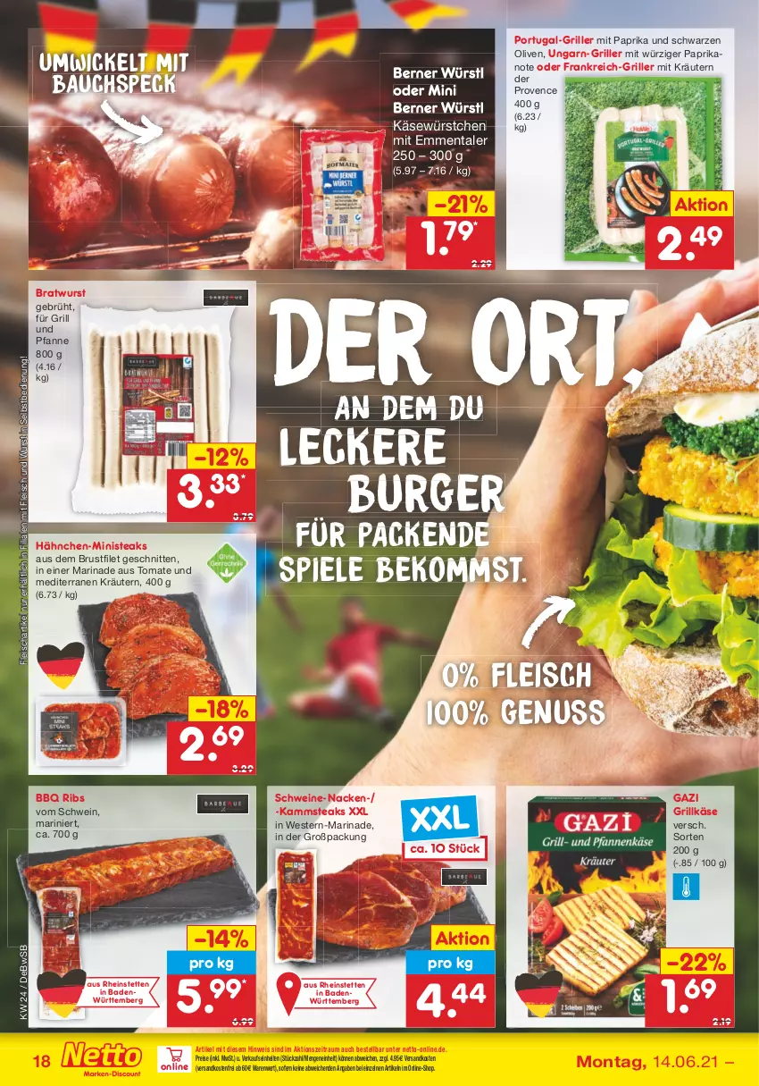 Aktueller Prospekt Netto Marken-Discount - Filial Angebote - von 14.06 bis 19.06.2021 - strona 18