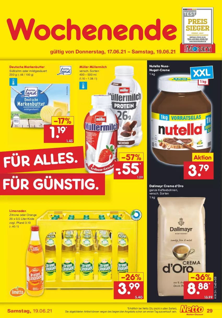 Aktueller Prospekt Netto Marken-Discount - Filial Angebote - von 14.06 bis 19.06.2021 - strona 29