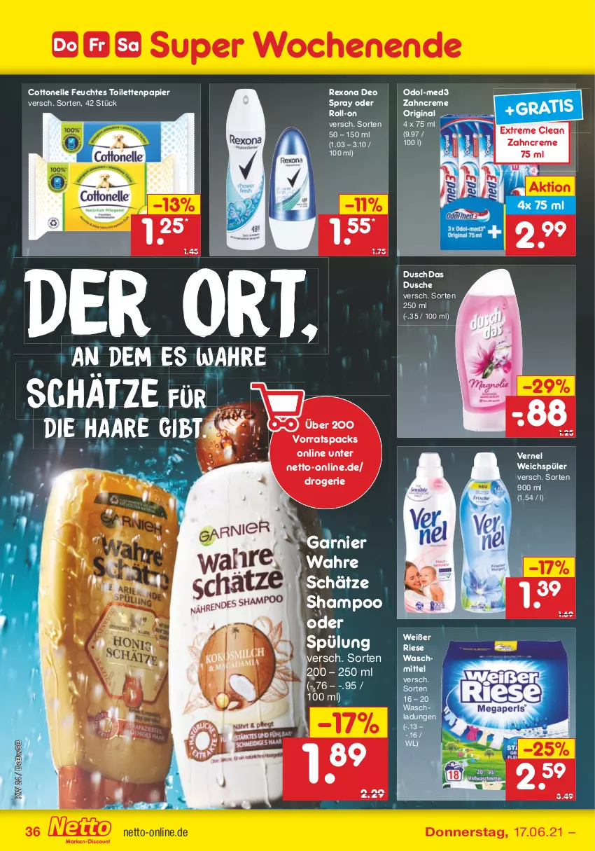 Aktueller Prospekt Netto Marken-Discount - Filial Angebote - von 14.06 bis 19.06.2021 - strona 36