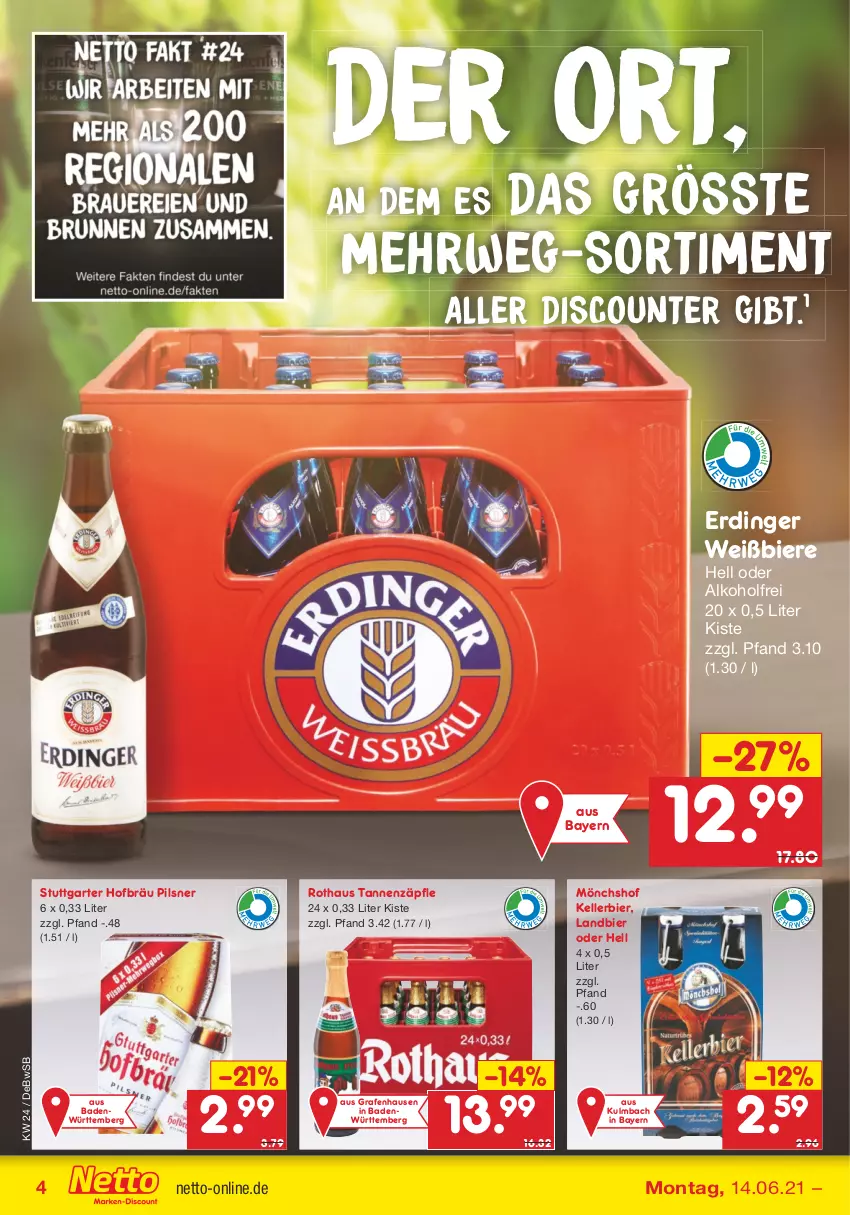 Aktueller Prospekt Netto Marken-Discount - Filial Angebote - von 14.06 bis 19.06.2021 - strona 4