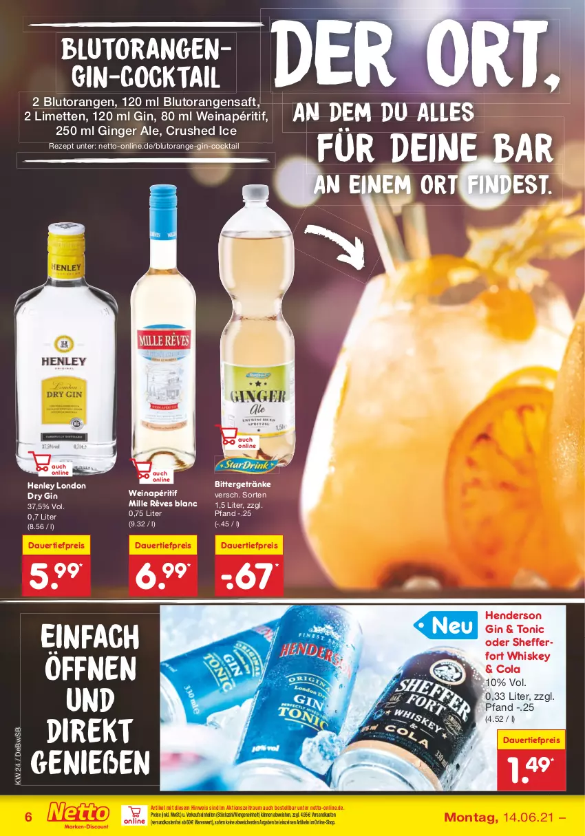 Aktueller Prospekt Netto Marken-Discount - Filial Angebote - von 14.06 bis 19.06.2021 - strona 6