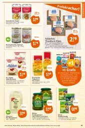 Gazetka promocyjna Tegut - Angebote der Woche - Gazetka - ważna od 17.06 do 17.06.2023 - strona 21 - produkty: basmati, beko, bernbacher, beutel, bio, Dr. Oetker, eintopf, eis, filet, filets, fisch, fische, Fischer, followfish, gewürz, Gewürzgurke, gewürzgurken, gurke, gurken, knorr, Konserven, kräuter, Kühne, lebensmittel, milch, milchreis, natur, natura, obst, reis, saft, salat, salatkrönung, Schere, suppe, teigwaren, tender, thunfisch, Ti, topf