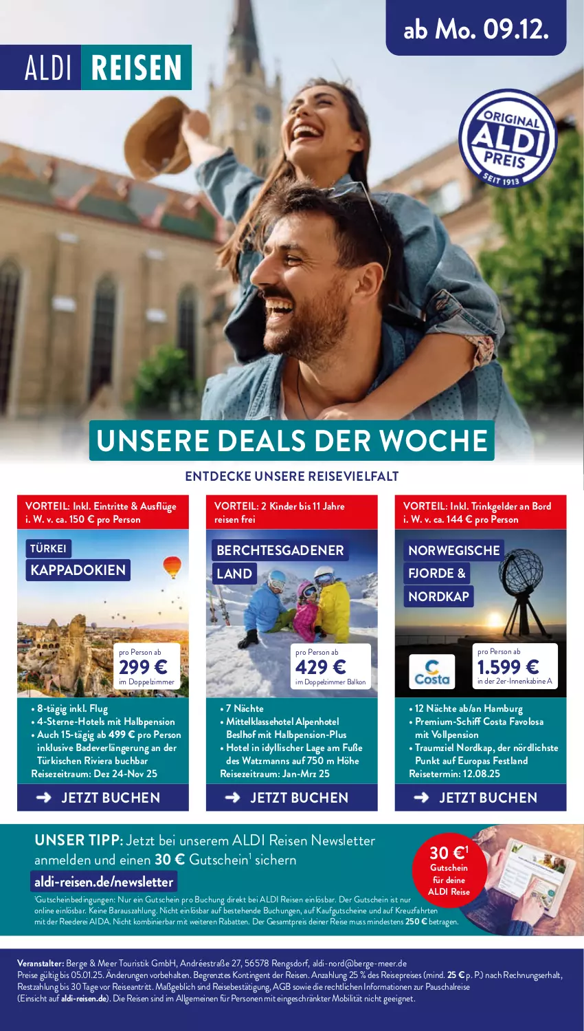 Aktueller Prospekt Aldi Nord - Von Montag - von 23.12 bis 28.12.2024 - strona 33 - produkty: aldi, Bad, buch, decke, eis, gutschein, gutscheine, kappa, Kinder, kreuzfahrten, LG, reis, rwe, Schal, Ti, ZTE