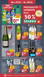 Gazetka promocyjna Aldi Nord - Von Montag - Gazetka - ważna od 28.12 do 28.12.2024 - strona 10 - produkty: angebot, angebote, baileys, bio, brut, champagne, domestos, eis, eistee, elle, febreze, flasche, frucht, fruchtsaft, fruchtsaftgetränk, getränk, gin, Happy Day, keks, likör, lufterfrischer, nero, pfanne, Pfanner, primitivo, Rauch, reiniger, Reinigung, reis, rotwein, rwe, saft, sagrotan, sahne, schweppes, tee, teller, Ti, tücher, wein, ZTE