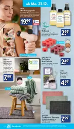 Gazetka promocyjna Aldi Nord - Von Montag - Gazetka - ważna od 28.12 do 28.12.2024 - strona 12 - produkty: akku, auer, avocado, Bad, badematte, Bau, baumwolle, bett, dell, duschtuch, eis, flasche, handtücher, Ipuro, Mode, Raumduft, reine baumwolle, Ria, rwe, tee, Teelicht, teelichte, Ti, tuc, tücher, usb, wolle