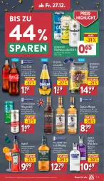 Gazetka promocyjna Aldi Nord - Von Montag - Gazetka - ważna od 28.12 do 28.12.2024 - strona 23 - produkty: aperitif, aperol, Cap, captain morgan, cola, desperados, eis, elle, flasche, fleisch, frucht, fruchtfleisch, fruchtsaft, getränk, gin, irish whiskey, krombache, krombacher, krombacher pils, limo, limonade, Mixgetränk, natur, orangina, pils, radler, reis, saft, teller, Ti, tullamore, vodka, whiskey, Wild, ZTE, zucker