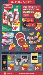 Gazetka promocyjna Aldi Nord - Von Montag - Gazetka - ważna od 28.12 do 28.12.2024 - strona 6 - produkty: aldi, angebot, angebote, arla, arla buko, buch, Buko, Dany, eis, elle, flasche, fleisch, fleischsalat, fleischwurst, frischkäse, gin, herta, Holz, Käse, knoblauch, milch, Müller, müllermilch, natur, pasta, pfeffer, pudding, reis, sahne, salat, Schal, Schale, teller, Ti, wiltmann, wurst