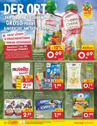 Gazetka promocyjna Netto Marken-Discount - Filial-Angebote - Gazetka - ważna od 03.06 do 03.06.2023 - strona 20 - produkty: apfel, Barbie, bestpreis, bio, drink, eier, eis, frucht, keks, kekse, Kinder, kirsch, kirsche, leine, ndk, nutella, oreo, Paw Patrol, reis, snack, snacks, Ti, wasser, wassereis