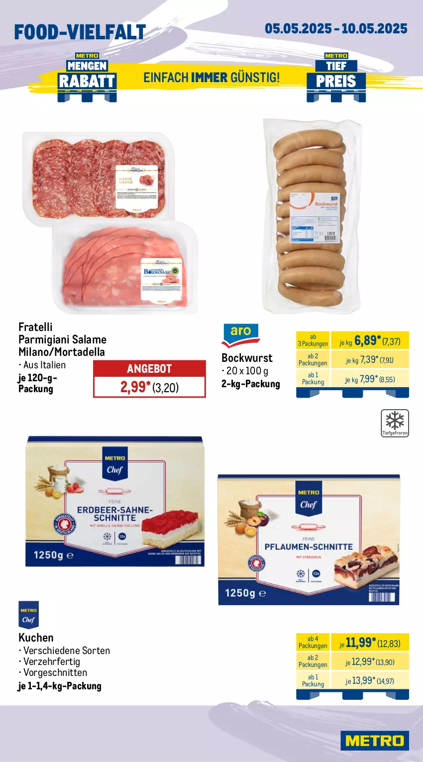 Aktueller Prospekt Metro - Wochen-Angebote - von 05.05 bis 10.05.2025 - strona 10 - produkty: angebot, bockwurst, dell, kuchen, mortadella, schnitten, Ti, wurst