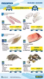 Gazetka promocyjna Metro - Wochen-Angebote - Gazetka - ważna od 10.05 do 10.05.2025 - strona 5 - produkty: Abtei, angebot, angebote, aqua, eis, filet, fisch, fische, Fischer, frischfisch, garnelen, lachs, Metro, reis, Schere, scholl, steak, steaks, teppich, Ti, tiefpreis, Wild