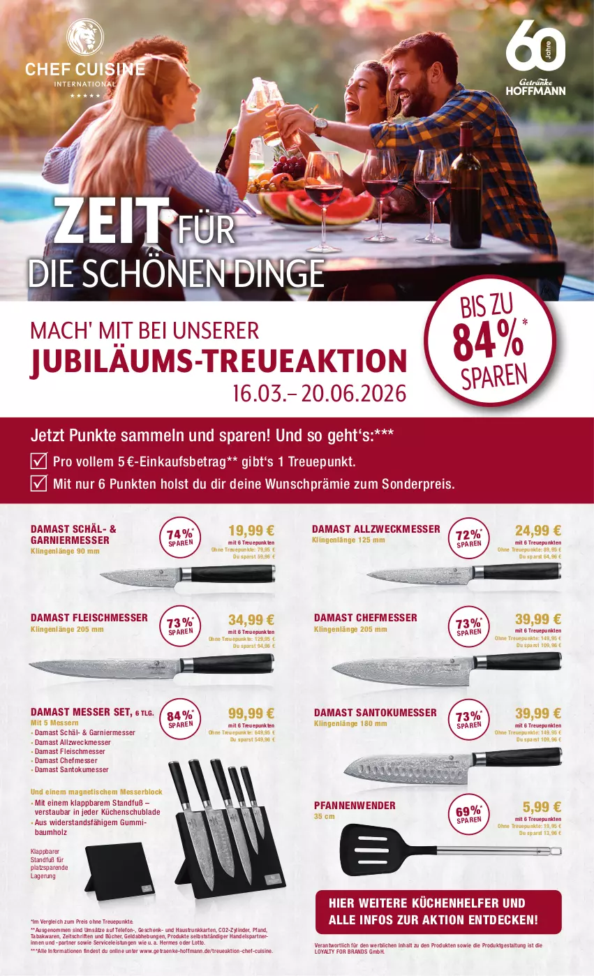 Aktueller Prospekt Getraenke Hoffmann - Prospekte - von 23.03 bis 28.03.2026 - strona 12 - produkty: aust, Bau, decke, eis, fleisch, garnier, Holz, HP, Jubiläums, küche, Küchen, Küchenhelfer, LG, mac, messer, messerblock, pfanne, pfannen, Pfannenwender, reis, telefon, Ti, tisch, weck