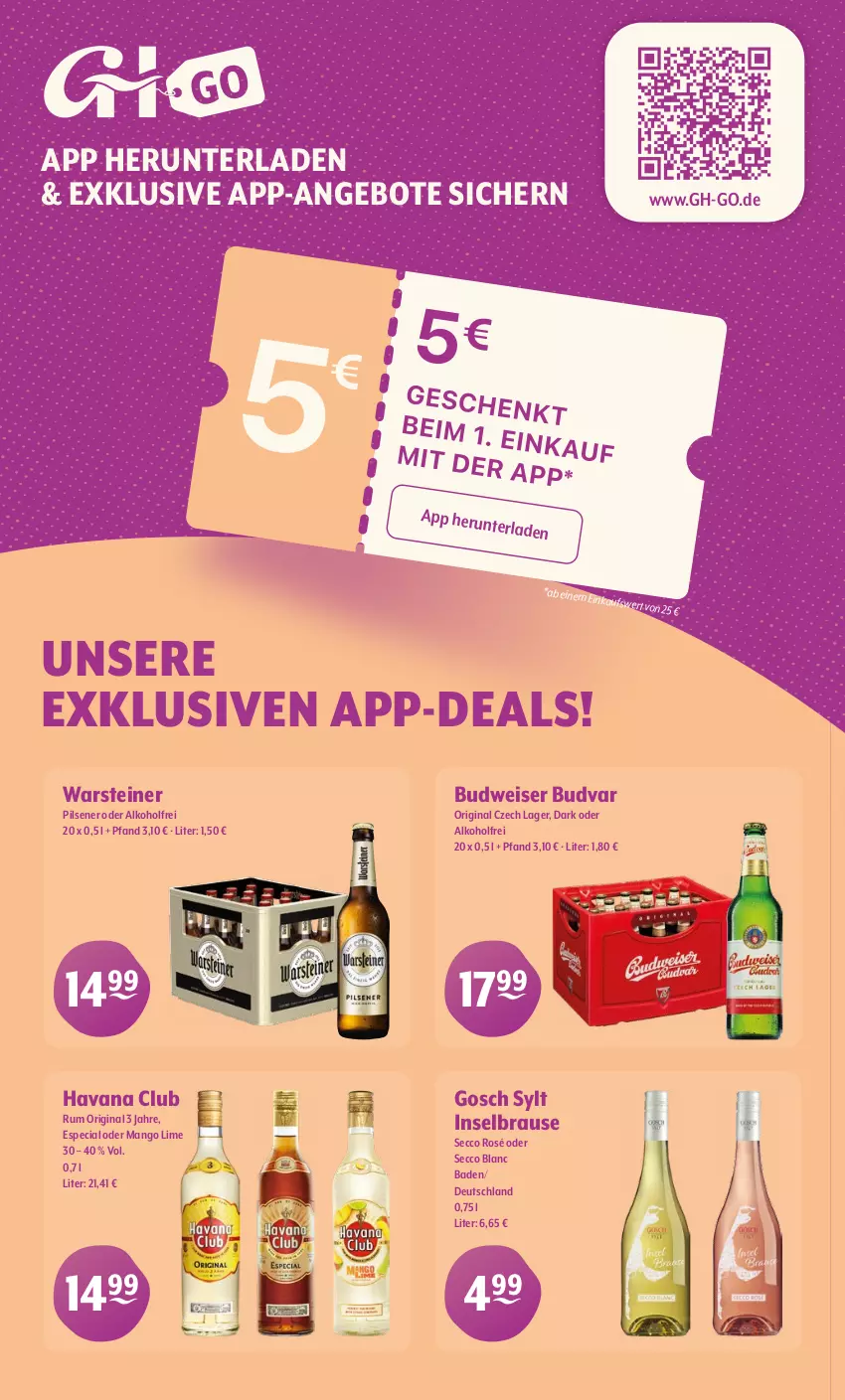 Aktueller Prospekt Getraenke Hoffmann - Prospekte - von 23.03 bis 28.03.2026 - strona 9 - produkty: alkohol, angebot, angebote, Bad, brause, budweiser, ecco, eis, gin, Havana Club, mango, pils, pilsener, rum, steiner, warsteiner
