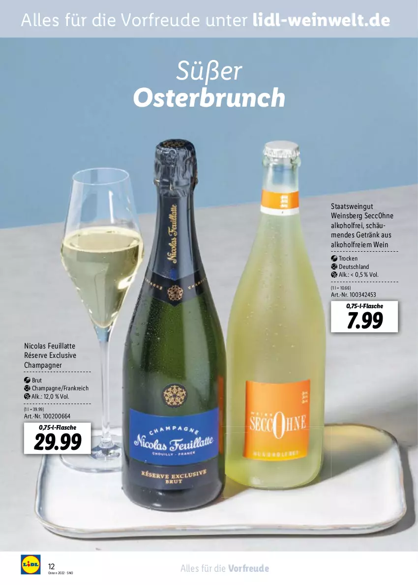 Aktueller Prospekt Lidl - Entkork Magazin - von 09.03 bis 24.04.2022 - strona 12 - produkty: alkohol, cola, flasche, latte, wein