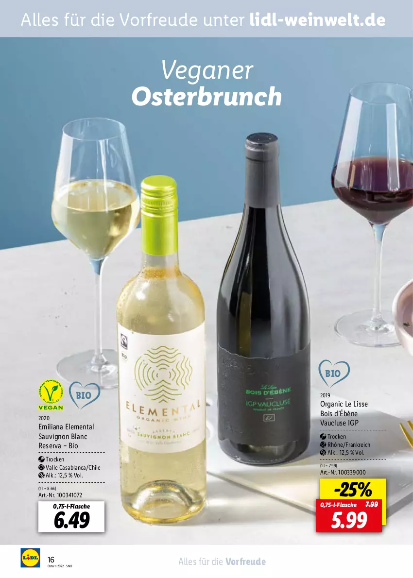 Aktueller Prospekt Lidl - Entkork Magazin - von 09.03 bis 24.04.2022 - strona 16 - produkty: bio, flasche, wein