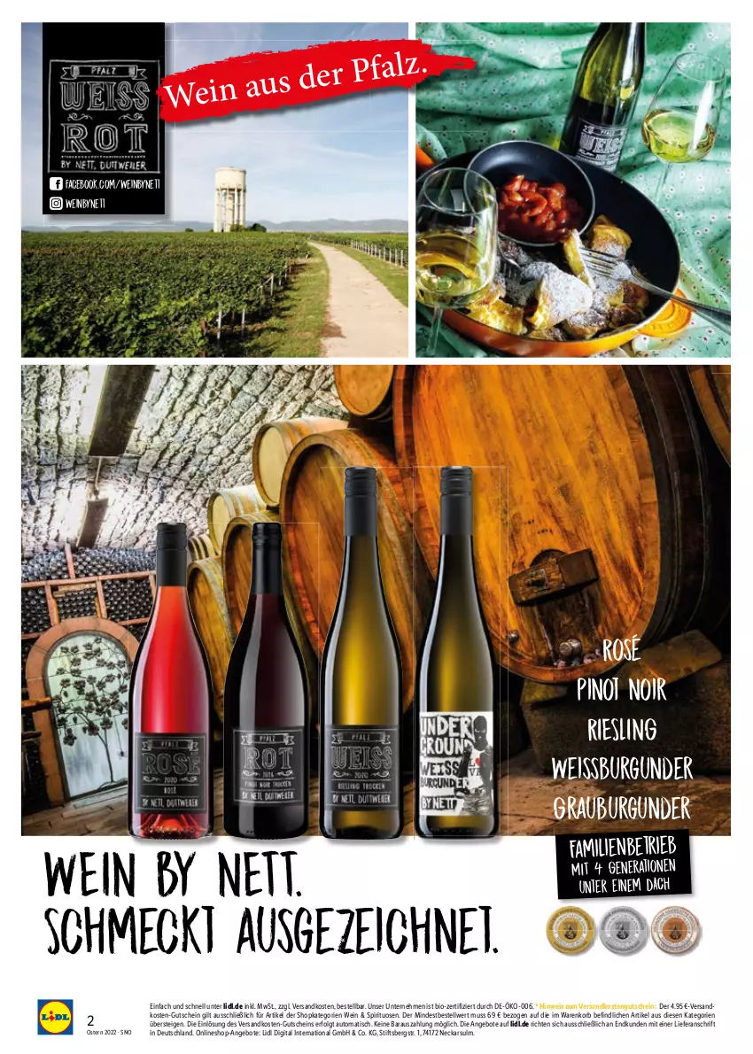 Aktueller Prospekt Lidl - Entkork Magazin - von 09.03 bis 24.04.2022 - strona 2 - produkty: auto, bio, burgunder, eis, grauburgunder, korb, LG, ndk, Pinot, pinot noir, riesling, Ti, tisch, wein