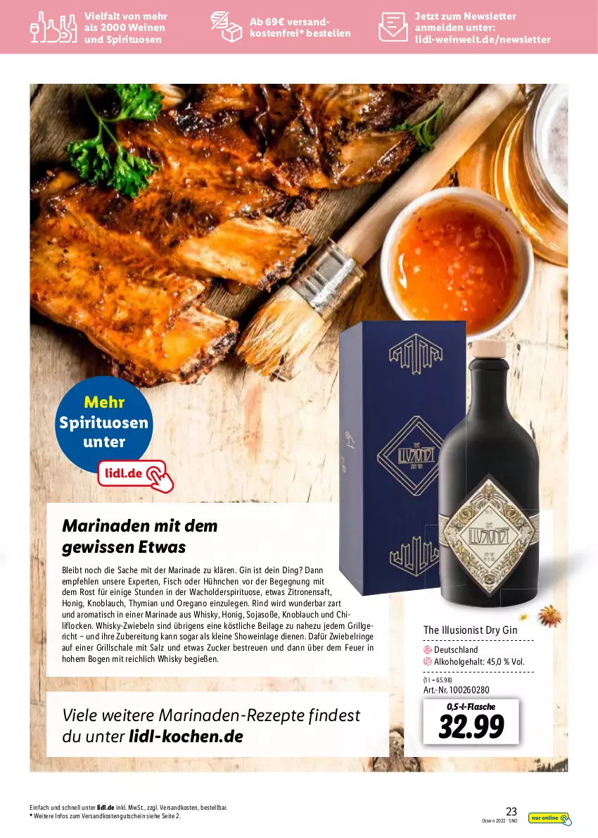 Aktueller Prospekt Lidl - Entkork Magazin - von 09.03 bis 24.04.2022 - strona 23 - produkty: elle, flasche, gutschein, ilag, leine, LG, marinade, ndk, ring, sac, saft, salz, Schal, Schale, spirituosen, Ti, tisch, versandkostenfrei, wein, weine