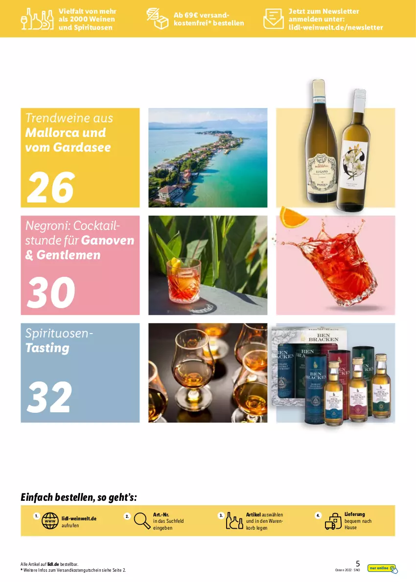 Aktueller Prospekt Lidl - Entkork Magazin - von 09.03 bis 24.04.2022 - strona 5 - produkty: elle, gutschein, korb, ndk, spirituosen, Ti, versandkostenfrei, wein, weine