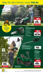 Gazetka promocyjna Lidl - Aktuelle Onlineshop-Highlights - Gazetka - ważna od 31.03 do 31.03.2024 - strona 6 - produkty: Bau, benzin rasenmäher, Brei, eis, Elektro, Garten, heckenschere, Kette, ndk, Parkside, rasen, rasenmäher, rasentrimmer, reis, rucksack, sac, säge, Schere, Ti, ZTE