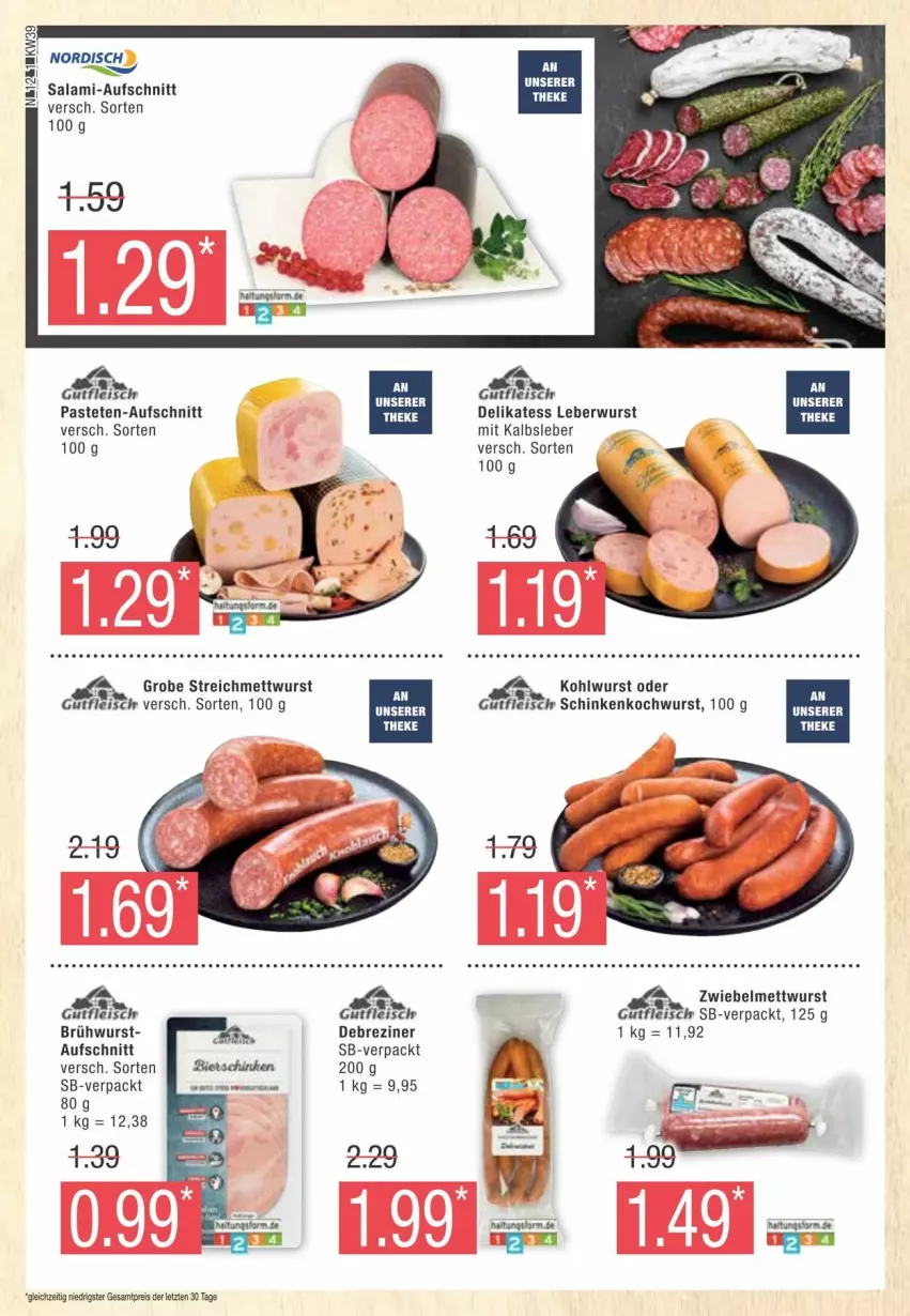 Aktueller Prospekt Edeka - Prospekte - von 21.09 bis 28.09.2024 - strona 12 - produkty: aufschnitt, bier, bierschinken, Brühwurst, Debreziner, eis, fleisch, gutfleisch, Kalbsleber, leberwurst, Mett, mettwurst, pastete, reis, salami, schinken, wurst, ZTE, zwiebel, zwiebelmettwurst